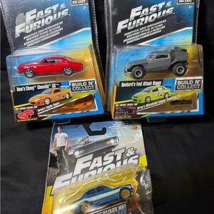 Die-Cast Toy Car Set - Red, Black, Blue